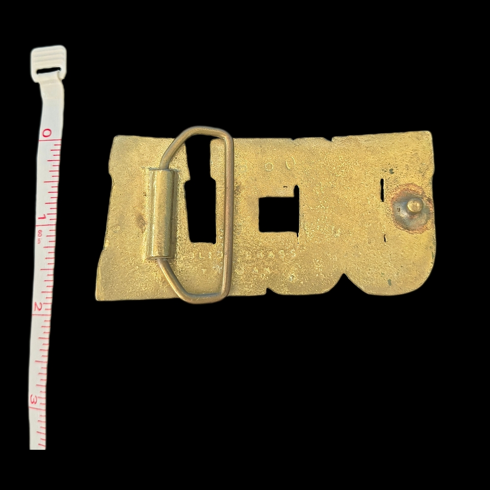 🐻 Vtg. UCLA Solid Brass Letter Belt Buckle - Picture 4 of 7